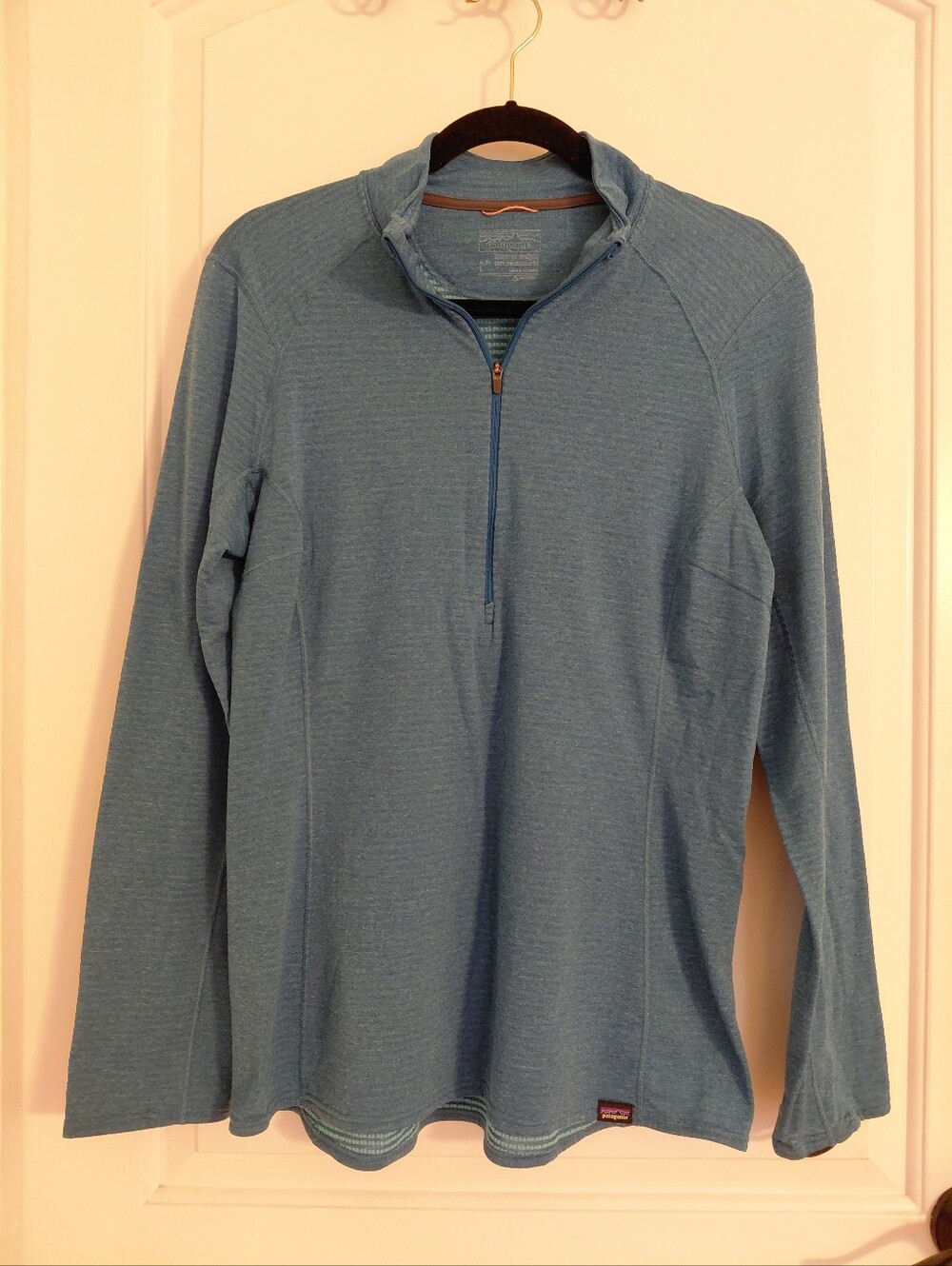 Patagonia Capilene Baselayer Thermal Weight Polartec Teal Half-Zip Pullover Lg